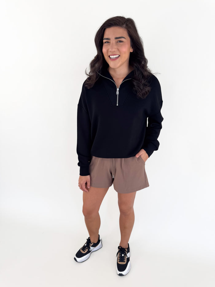 Hawley Half Zip- Black