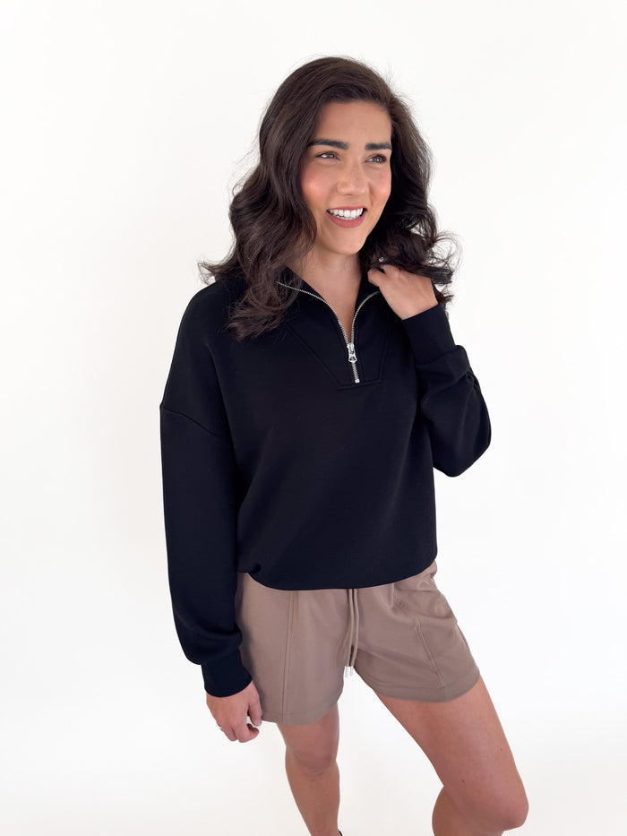 Hawley Half Zip- Black