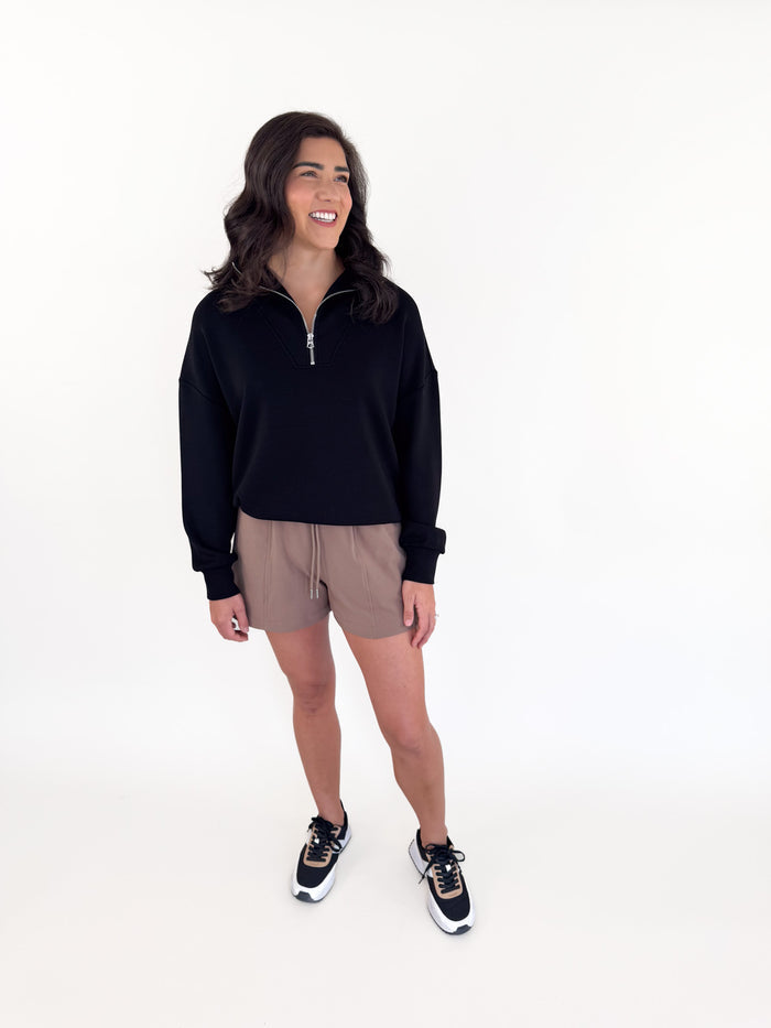 Hawley Half Zip- Black
