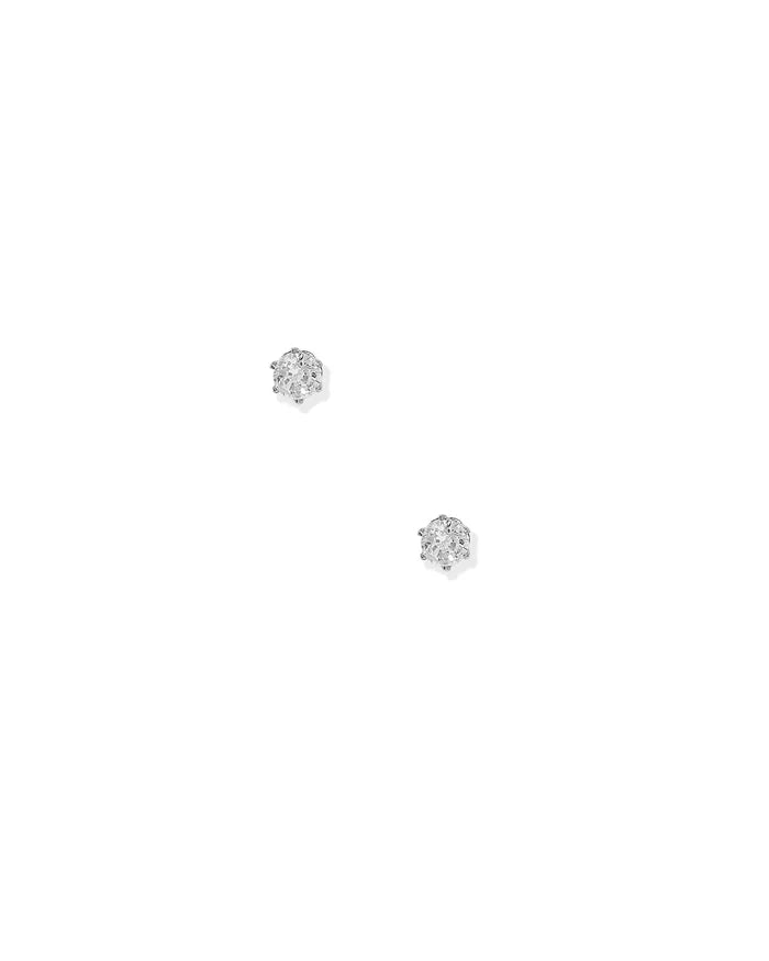 Helen Silver Stud Screwback Earring