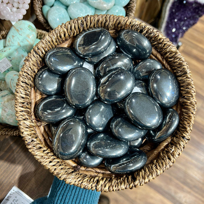 Hematite Palm Stone