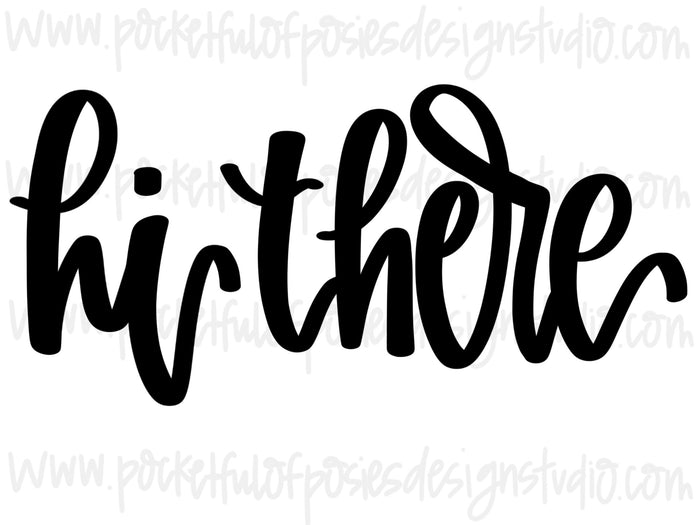 Hi, There Hand Lettered Template