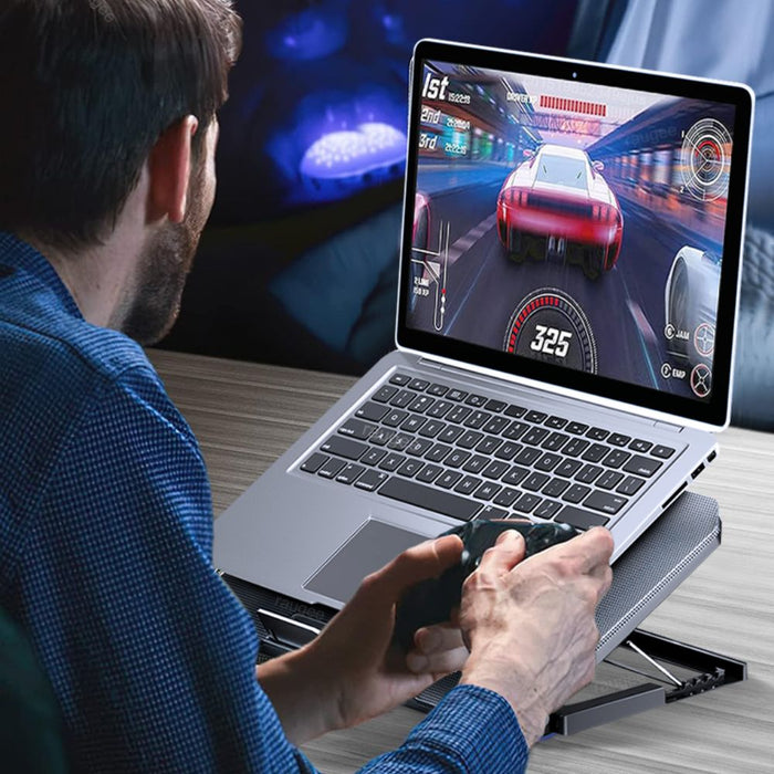 High-Performance Laptop Cooling Pad with Adjustable Fan Speeds