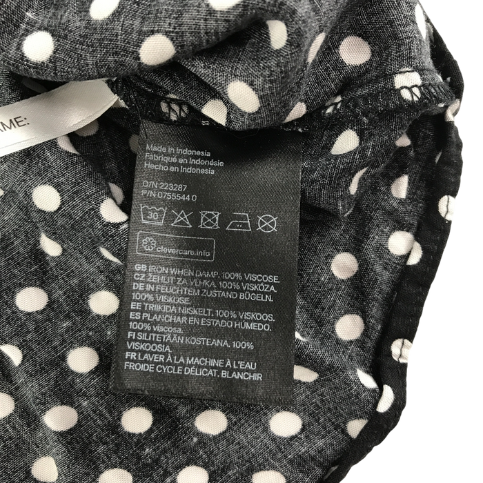 H&M 11-12 years black polka dot shirt