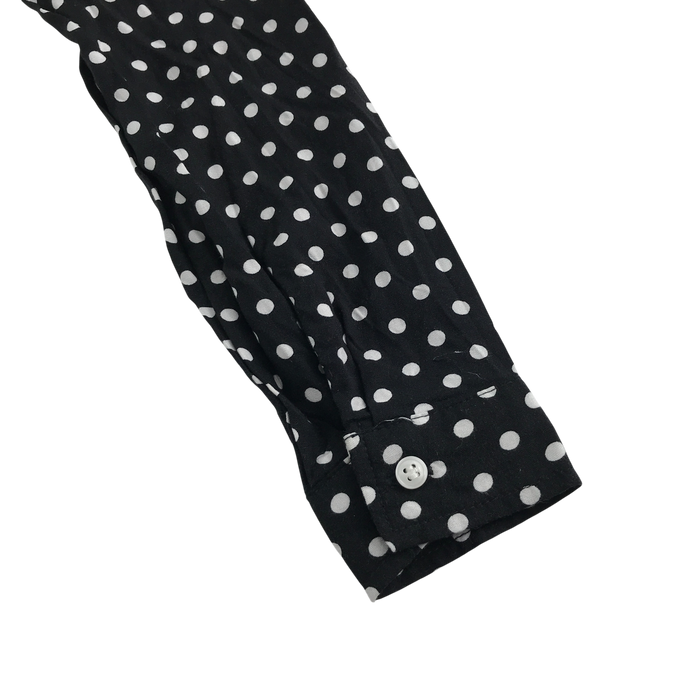 H&M 11-12 years black polka dot shirt