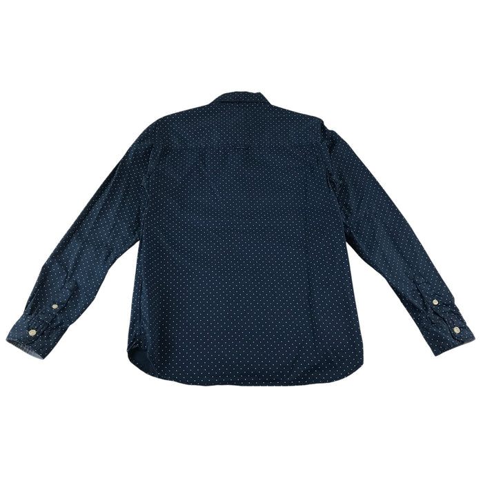 H&M 11-12 years navy with white polka dots buttoned cotton