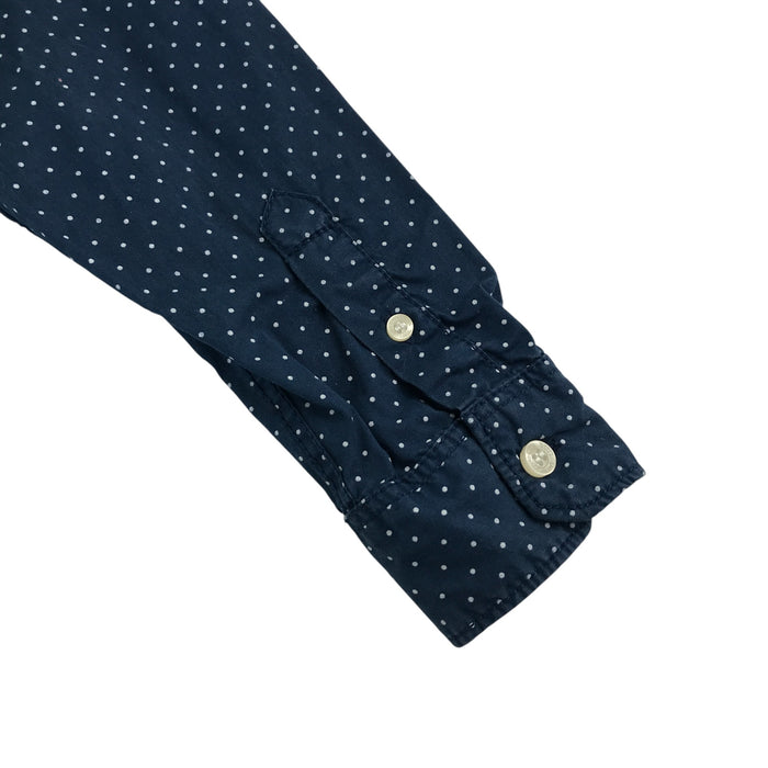 H&M 11-12 years navy with white polka dots buttoned cotton