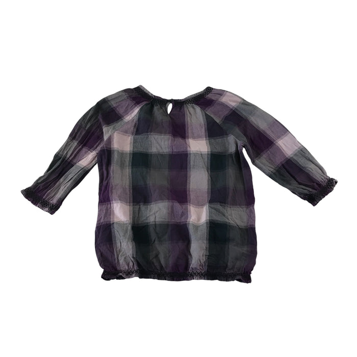 H&M 11-12 years purple check blouse