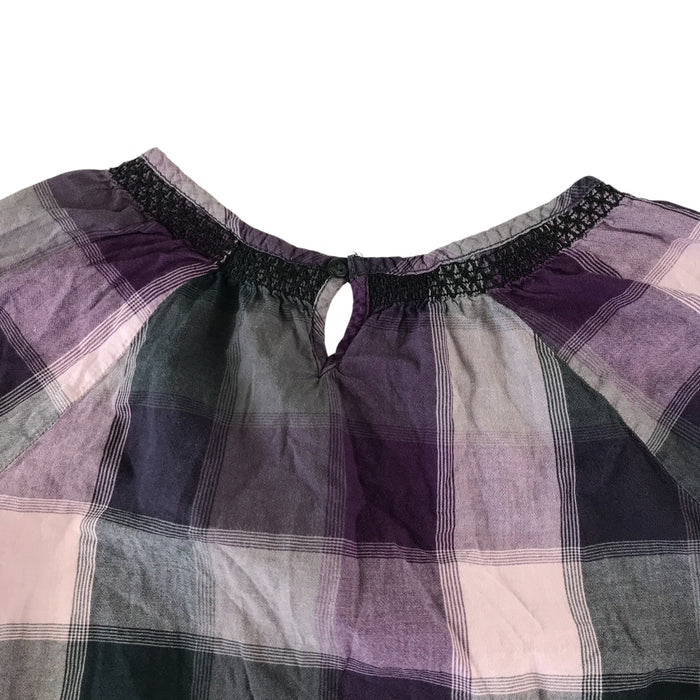 H&M 11-12 years purple check blouse