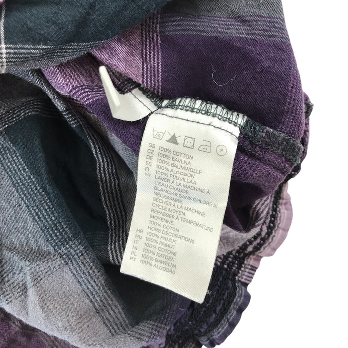 H&M 11-12 years purple check blouse