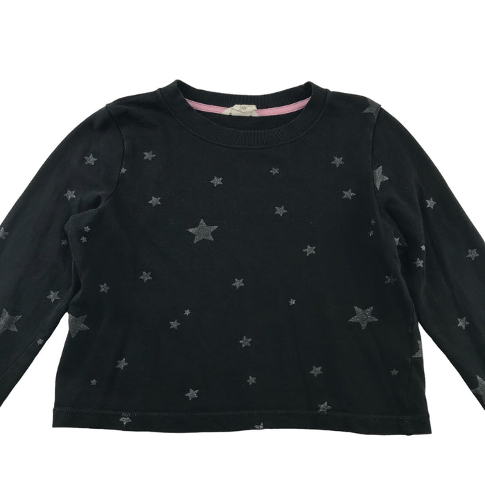 H&M 11 years black stars cotton sweater
