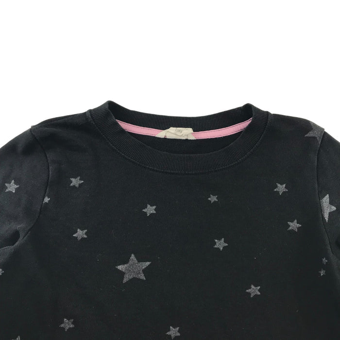 H&M 11 years black stars cotton sweater