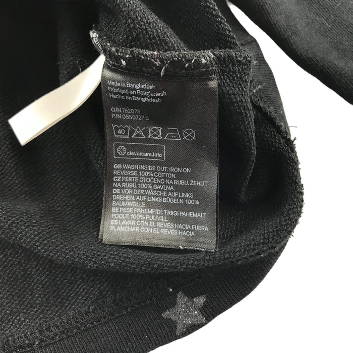 H&M 11 years black stars cotton sweater