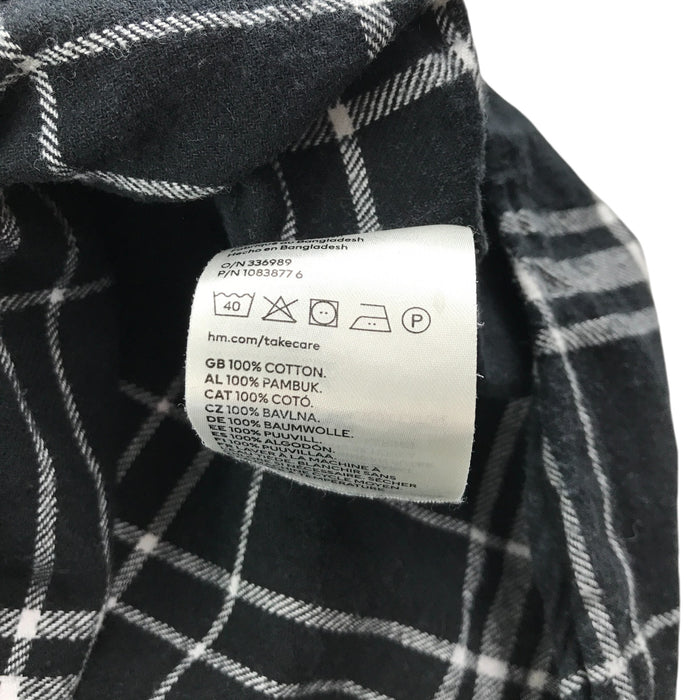 H&M 12-13 years black and white checked shirt
