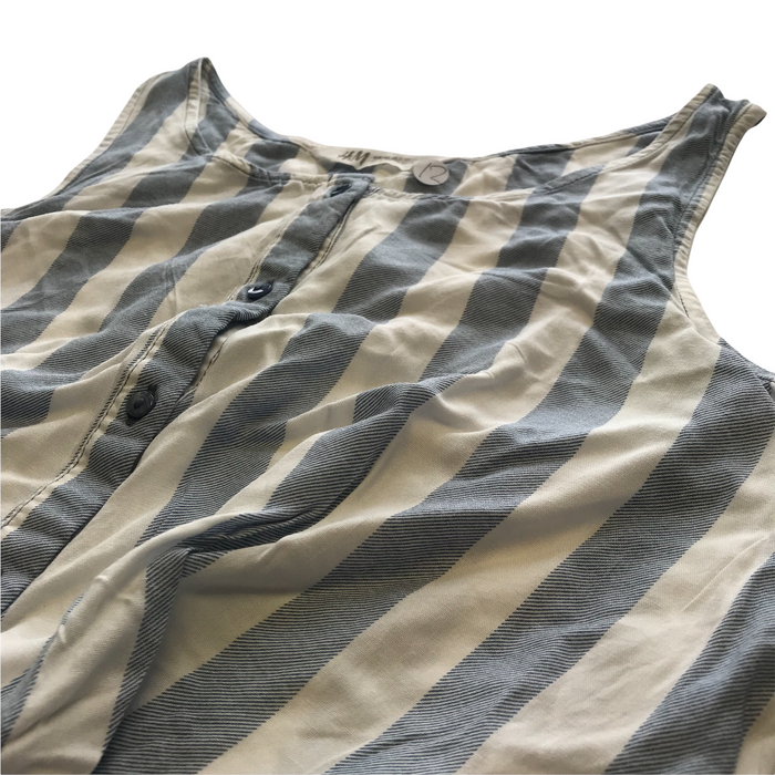 H&M 12-13 years white and blue stripy playsuit
