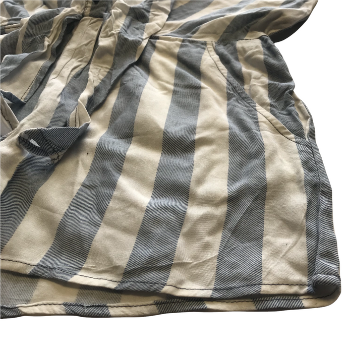 H&M 12-13 years white and blue stripy playsuit