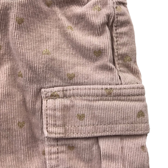 H&M 4-5 years pink heart corduroy skirt