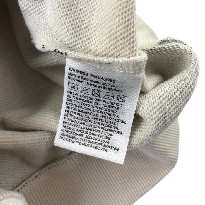 H&M 4-6 years cream and charcoal stripy collared sweater cotton polyester