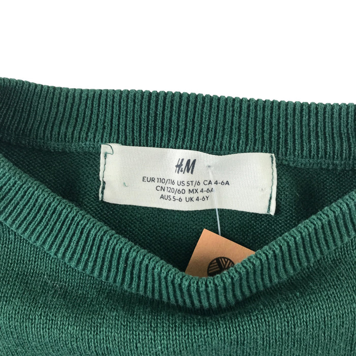 H&M 4-6 years dark green jumper cotton