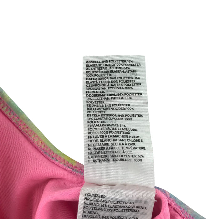 H&M 5-6 years pink blue paint splash swimsuit