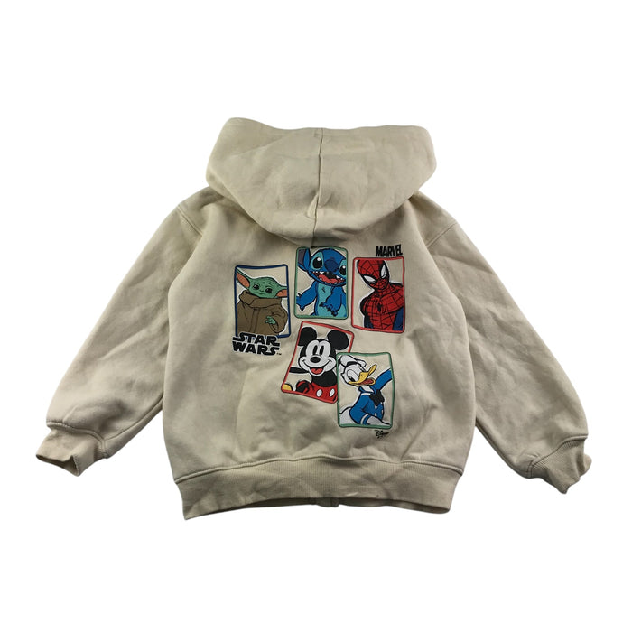 H&M 5-6 years white disney characters hoodie