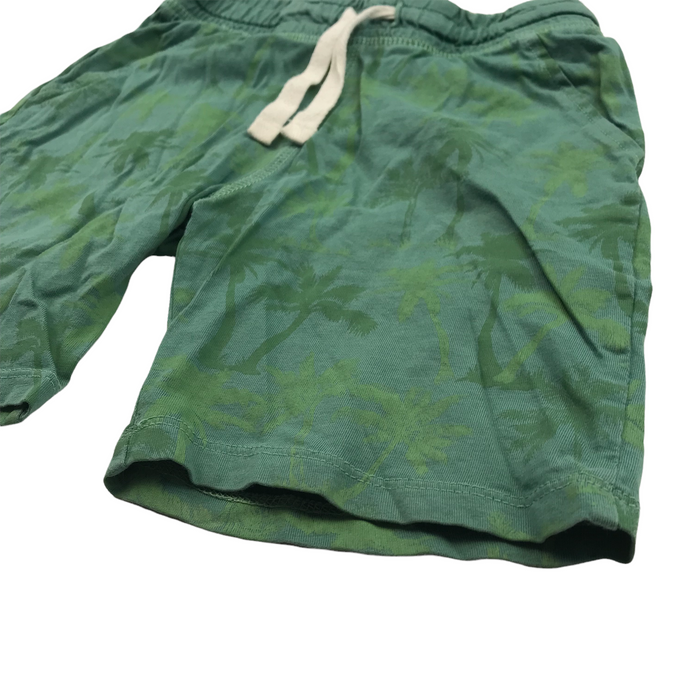 H&M 5 years green palm tree jersey shorts