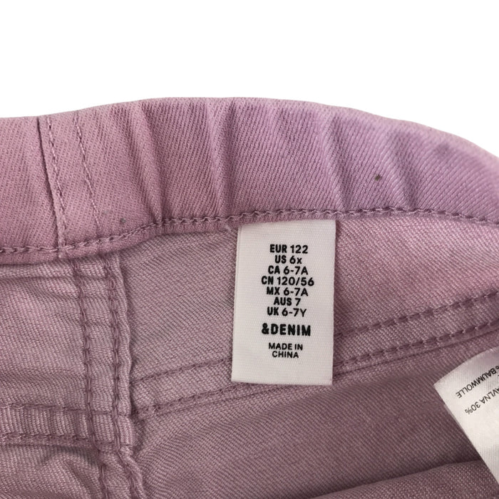 H&M 6-7 years pink plain jegging style shorts
