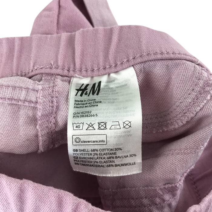 H&M 6-7 years pink plain jegging style shorts