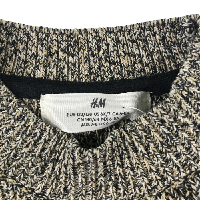 H&M 6-8 years grey and beige tone jumper cotton