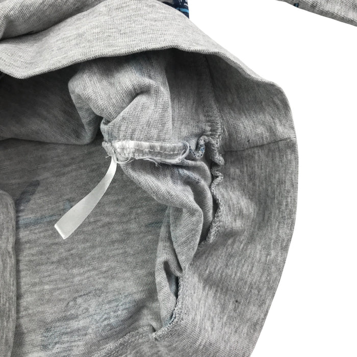H&M 7-8 years grey cars and planes print hoodie