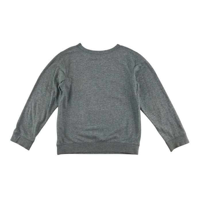 H&M 7-8 years grey crewneck monster velvet sweater