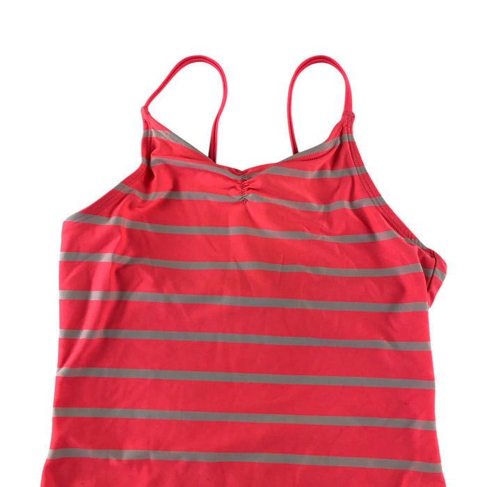 H&M 7-8 years pink striped spaghetti strap swimsuit