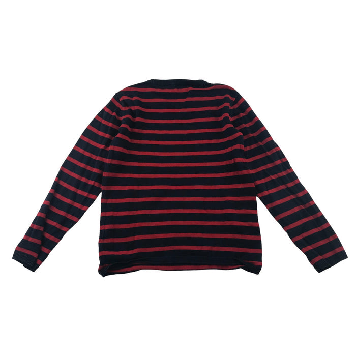 H&M 7-8 years red and navy striped cotton jumper