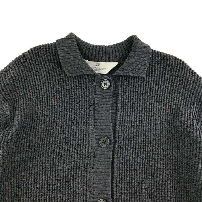 H&M 7 years grey buttoned cotton knit