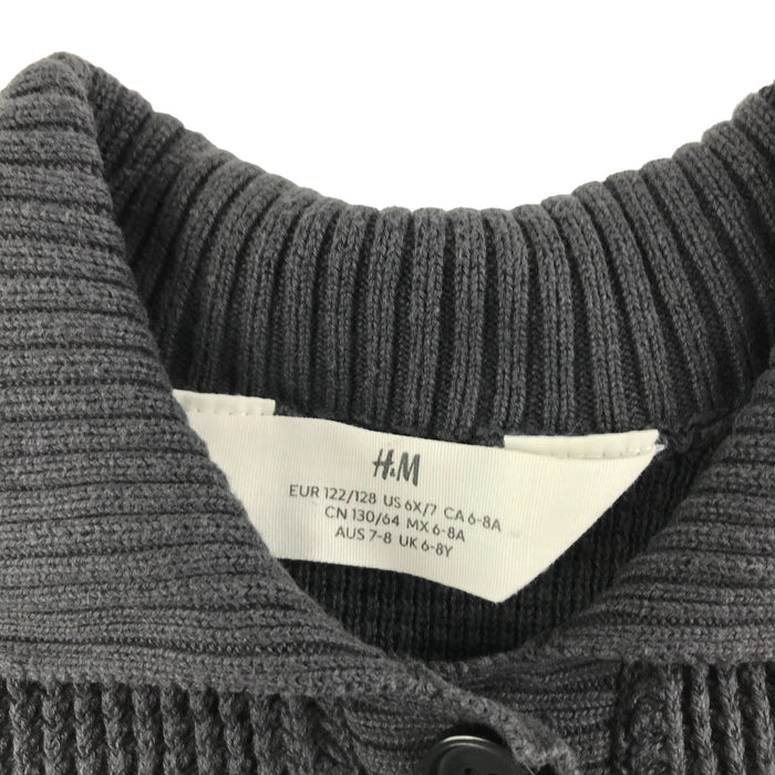 H&M 7 years grey buttoned cotton knit