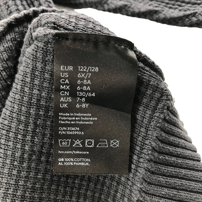 H&M 7 years grey buttoned cotton knit