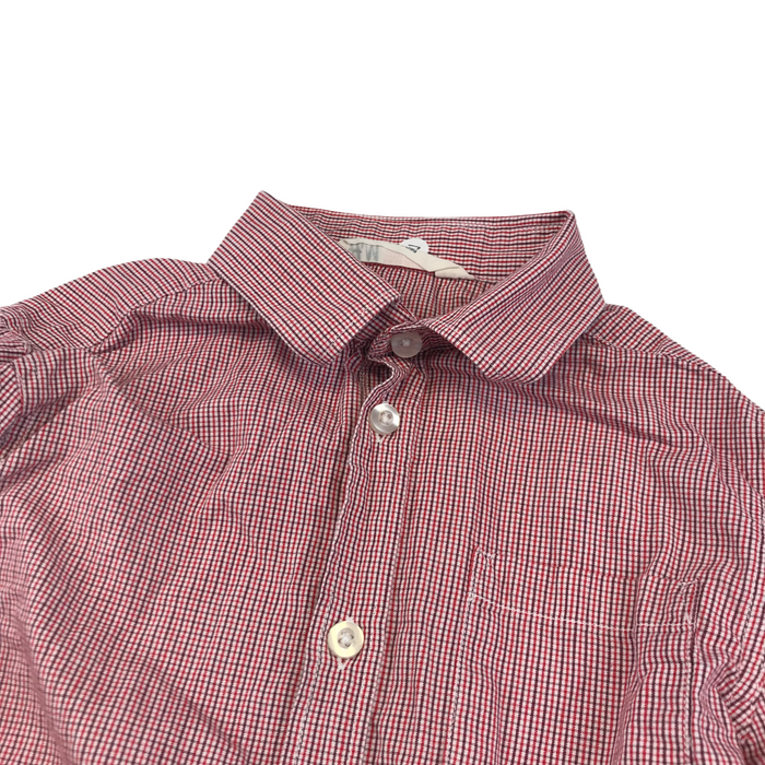H&M 7 years red checked shirt
