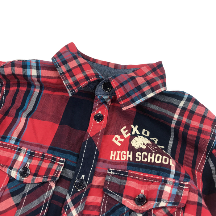 H&M 8 years red checked shirt
