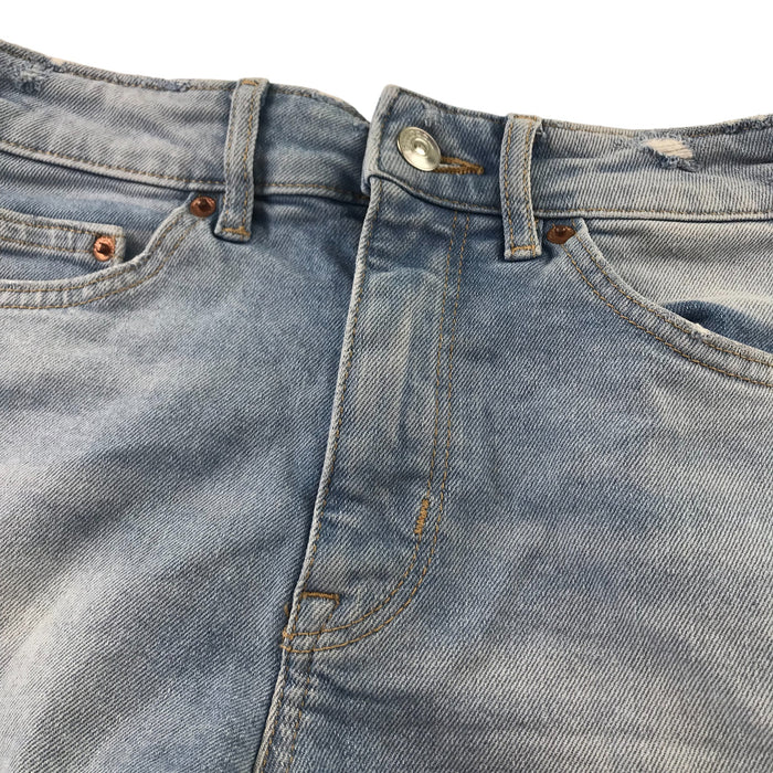 H&M 8 years women's denim blue ripped hem shorts