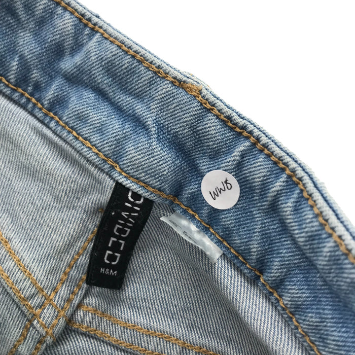 H&M 8 years women's denim blue ripped hem shorts