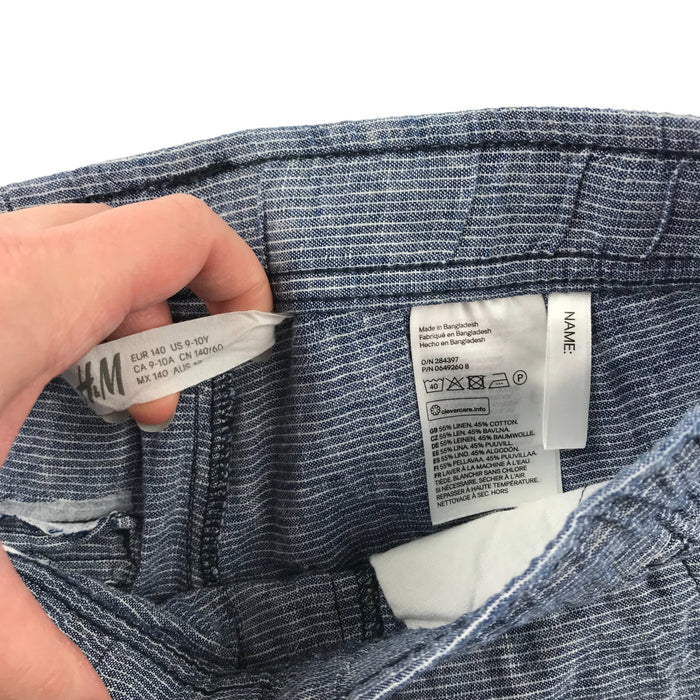 H&M 9 years grey horizontal pattern shorts