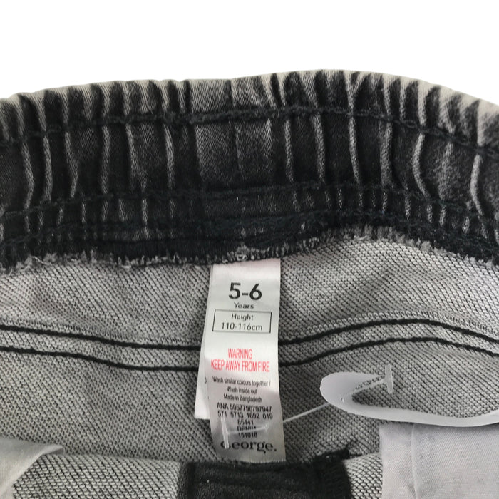 H&M and George 5-6 years shorts bundle grey denim cotton polyester elastane