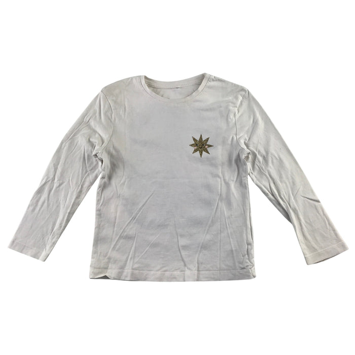 H&M and George summer bundle 6-7 years white celestial t-shirt and yellow shorts cotton