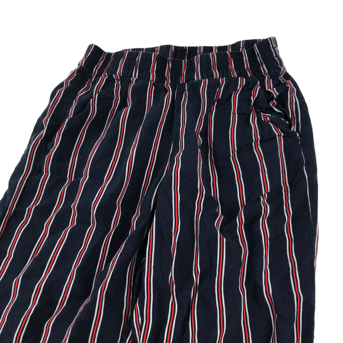 H&M women's S navy stripy summer trousers