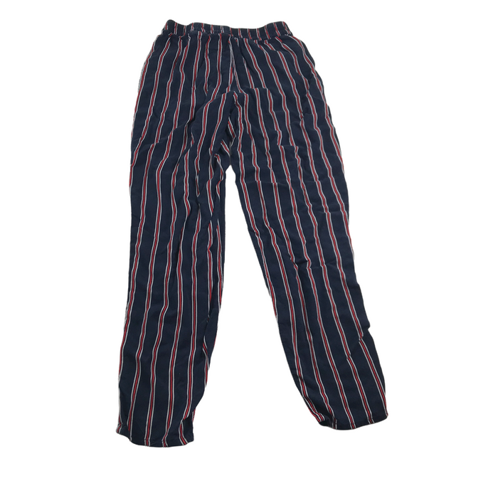 H&M women's S navy stripy summer trousers