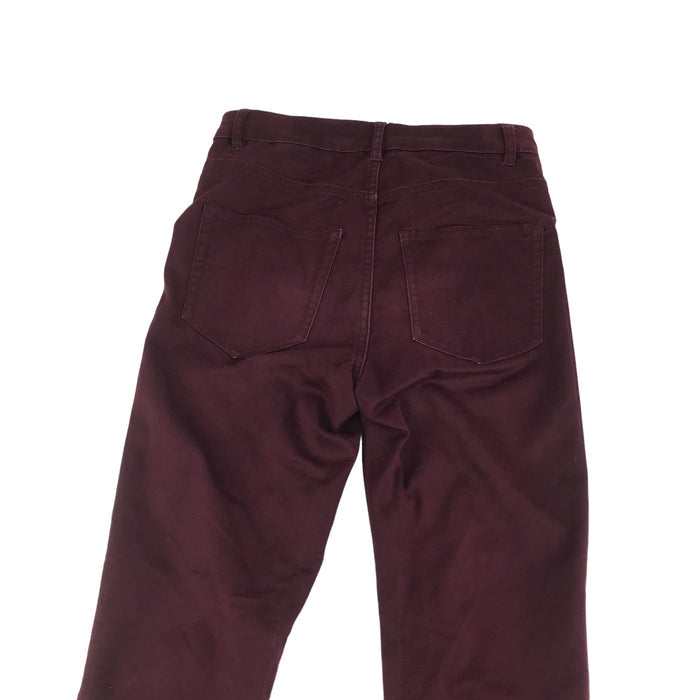 H&M womens UK 10 burgundy skinny jeans