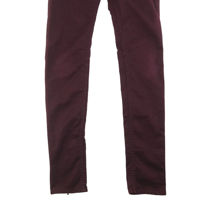 H&M womens UK 10 burgundy skinny jeans