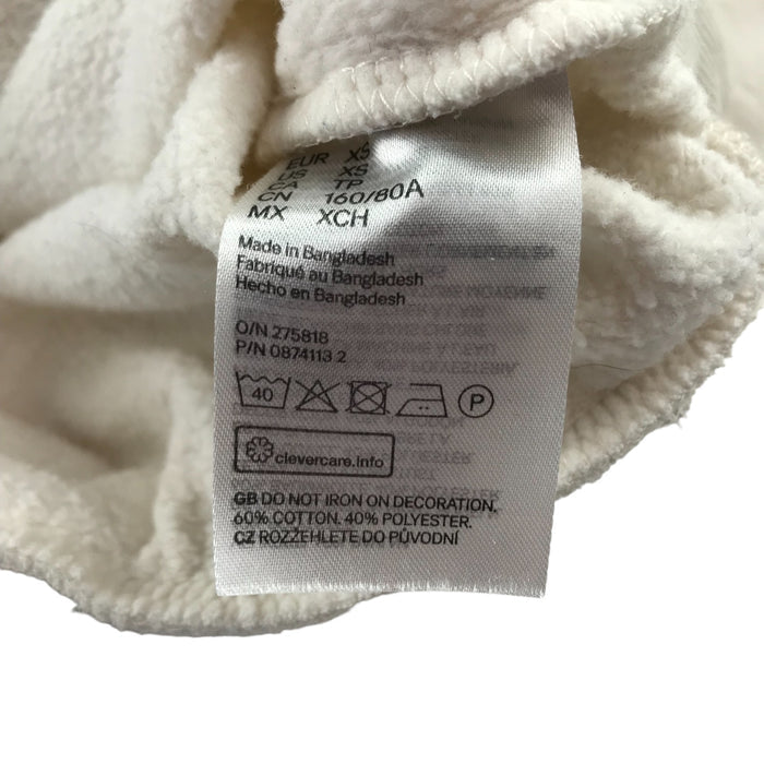 H&M women's XS cream embroidered human being sweater