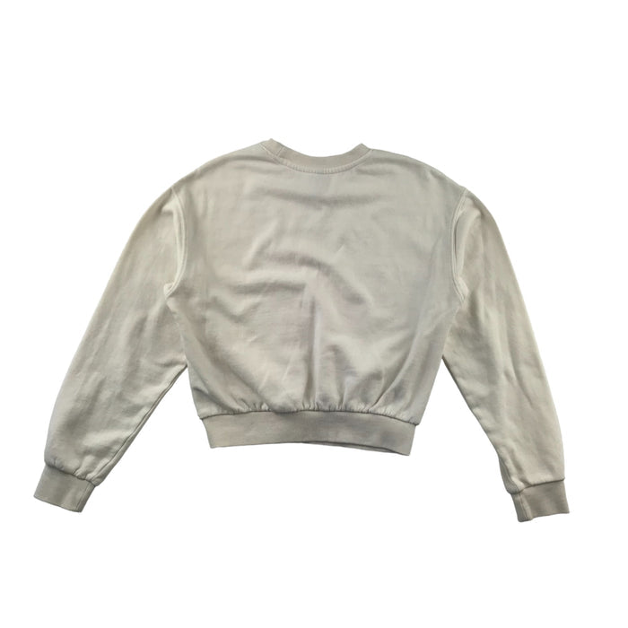 H&M women's XS cream embroidered human being sweater
