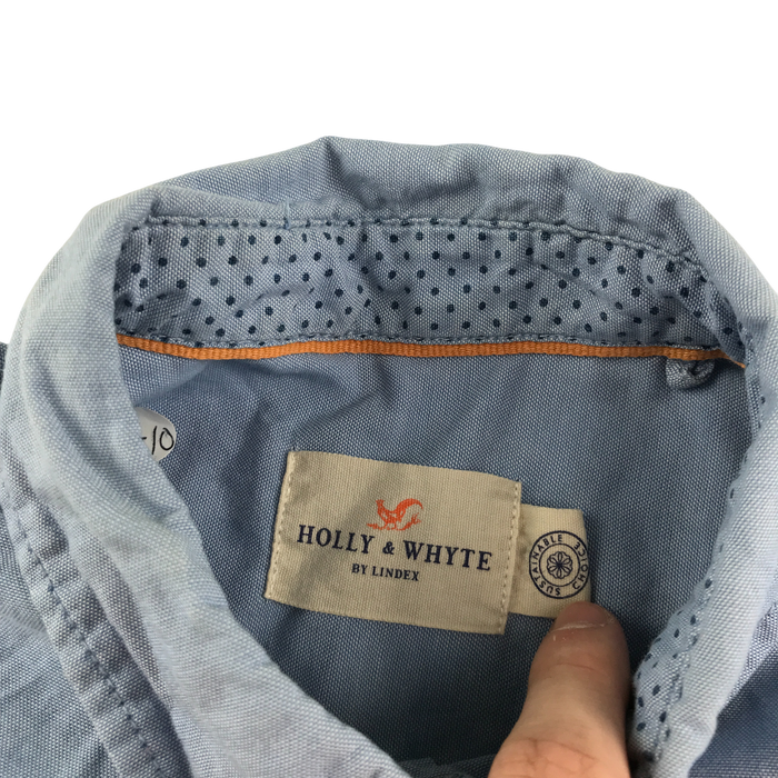 Holly & Whyte 9-10 years light blue buttoned cotton shirt